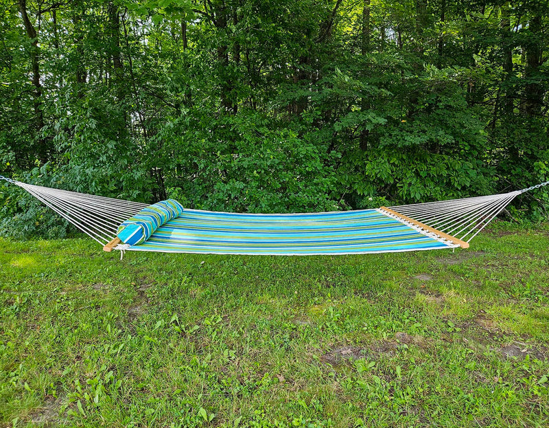 Deluxe Quilted Hammock with 3-Beam Stand