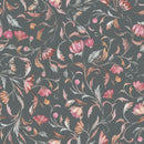 Midnight Bloom – Moody Floral Wallpaper in Rosewood & Charcoal