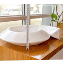 Custom Carrara White Marble Round Vessel Sink With Polished