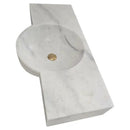 Luxury Wall Mount White Marble Above Vanity Sink 36 Inch