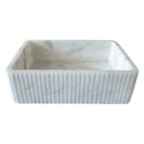 Carrara White 16x24 Inch Wall Mounted Marble Bathroom Sink