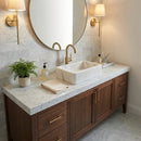 Carrara White 16x24 Inch Wall Mounted Marble Bathroom Sink