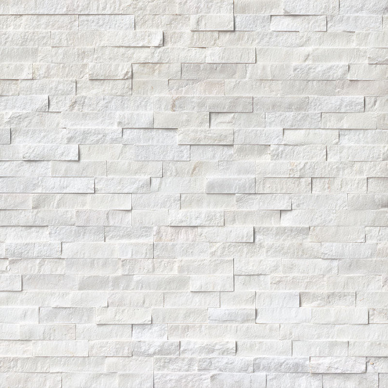 Carrara White Splitface Marble Ledger Panel 6x24 – Full Truckload