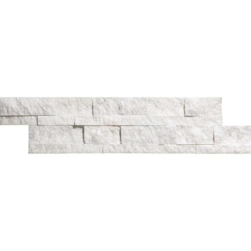 Carrara White Splitface Marble Ledger Panel 6x24 – Full Truckload