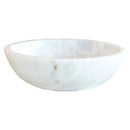 Round Polished White Carrara Marble Vessel Sink 16 Inch
