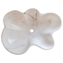 Handcrafted White Marble Vessel Sink Polished Natural Stone