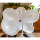 Handcrafted White Marble Vessel Sink Polished Natural Stone