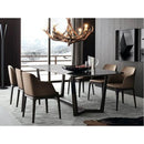 Natural Marble Rectangular Dining Table - Polished Eased Edge