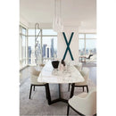 Natural Marble Rectangular Dining Table - Polished Eased Edge