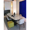 Natural Marble Rectangular Dining Table - Polished Eased Edge