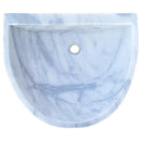 Natural White Marble Vessel Bathroom Sink Round Polished