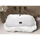 Carrara Marble Rectangular Rustic Natural Stone Above Vanity Bathroom Sink bathroom view