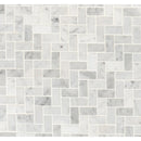 MSI Carrara White Herringbone Honed Marble Mosaic Tile 11.63"x11.63"