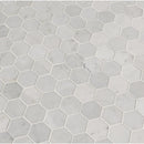 MSI Carrara White 2" Hexagon Polished Marble Mosaic Tile 11.75"x12"