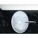 GMSTONE Elegant Oval White Carrara Marble Handmade