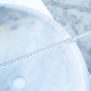 GMSTONE Elegant Oval White Carrara Marble Handmade