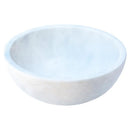 Carrara White Marble Round Vessel Bathroom Sink 16 Inch Polished