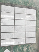 Bianco Carrara"C" Marble Brick 5/8"x1-1/4" Mini Honed Tile