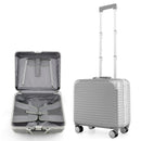 16 Inch Under-seat Carry On Luggage with Spinner Wheels and Laptop Compartment-Sliver by LJGDeals