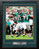 Carson Wentz First Career Win Philadelphia Eagles 16" x 20" Framed Football Photo by Dynasty Sports & Framing