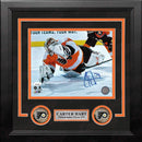 Carter Hart Philadelphia Flyers Diving Save vs. Canucks Autographed Framed Hockey Photo by Dynasty Sports & Framing