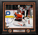Carter Hart Philadelphia Flyers First Career Shutout Autographed Framed Hockey Photo by Dynasty Sports & Framing