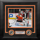 Carter Hart Philadelphia Flyers First Career Shutout Autographed Framed Hockey Photo by Dynasty Sports & Framing