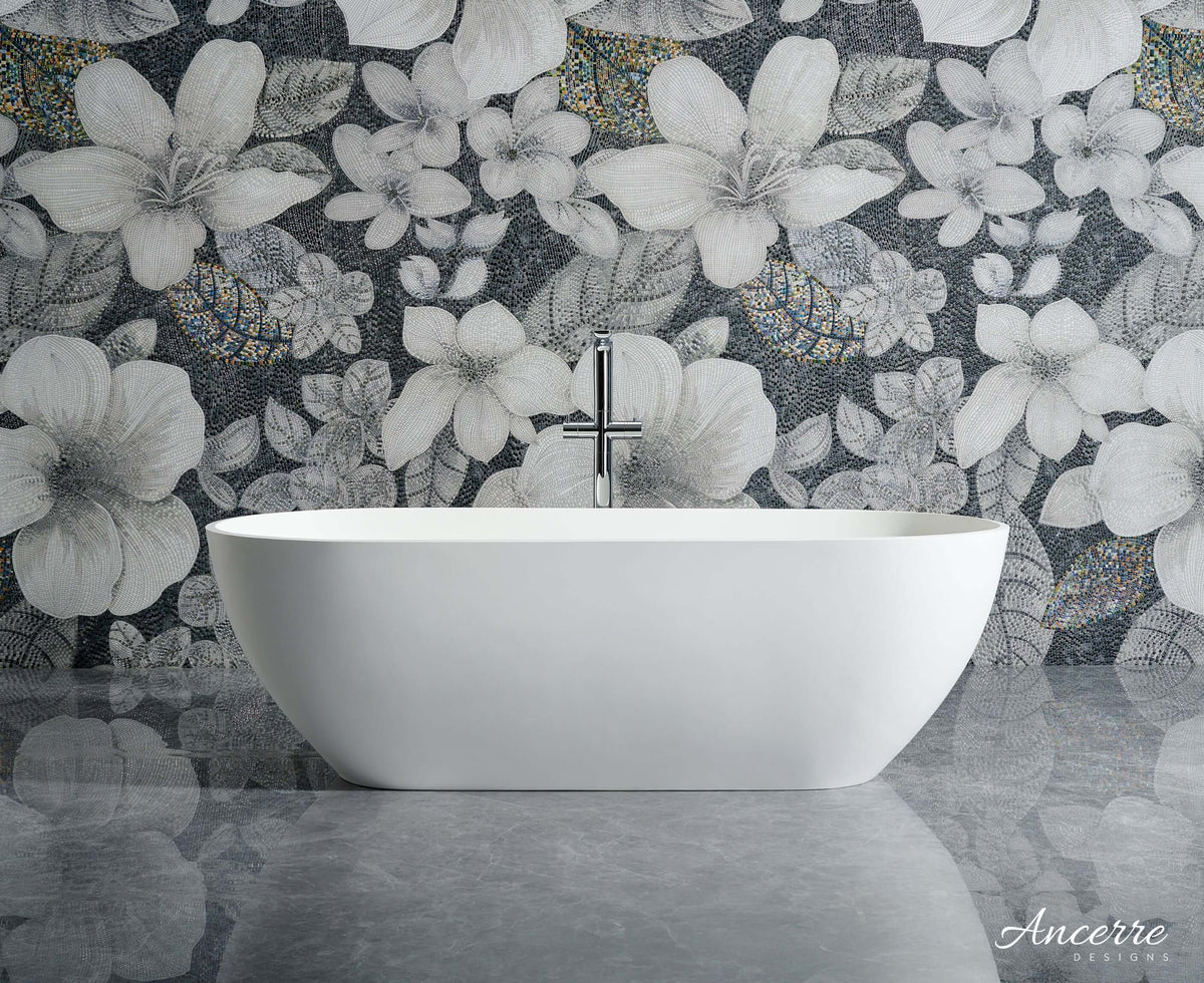 Cascade 63” Freestanding Solid Surface Bathtub