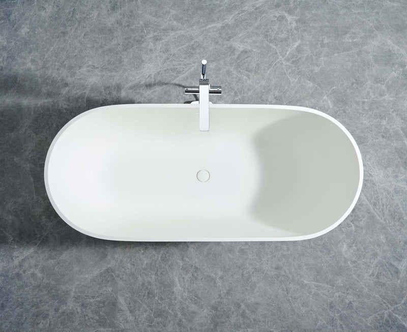 Cascade 63” Freestanding Solid Surface Bathtub, photo 4 of 9