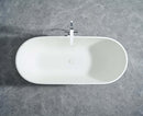 Cascade 63” Freestanding Solid Surface Bathtub
