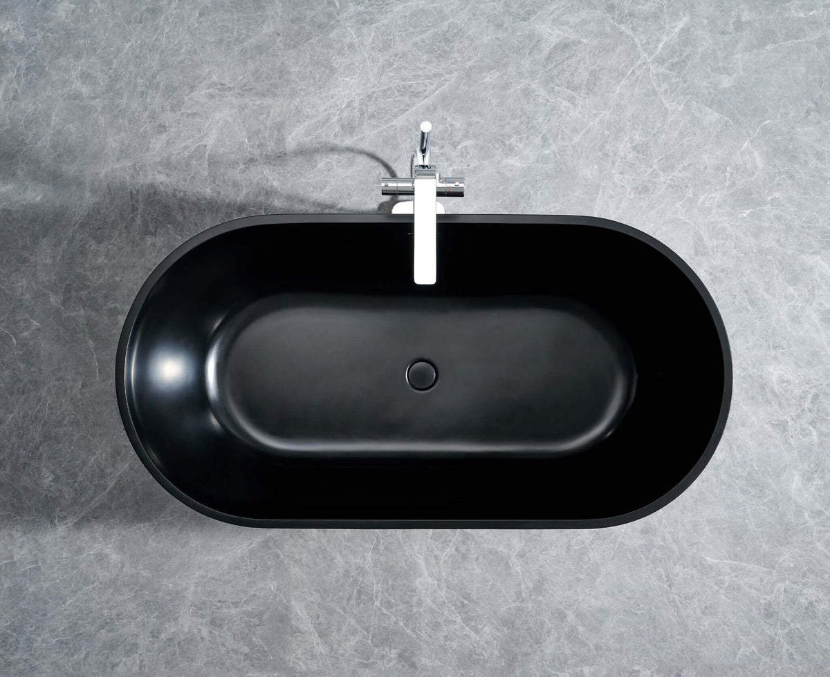 Cascade 59” Freestanding Solid Surface Bathtub, photo 21 of 25