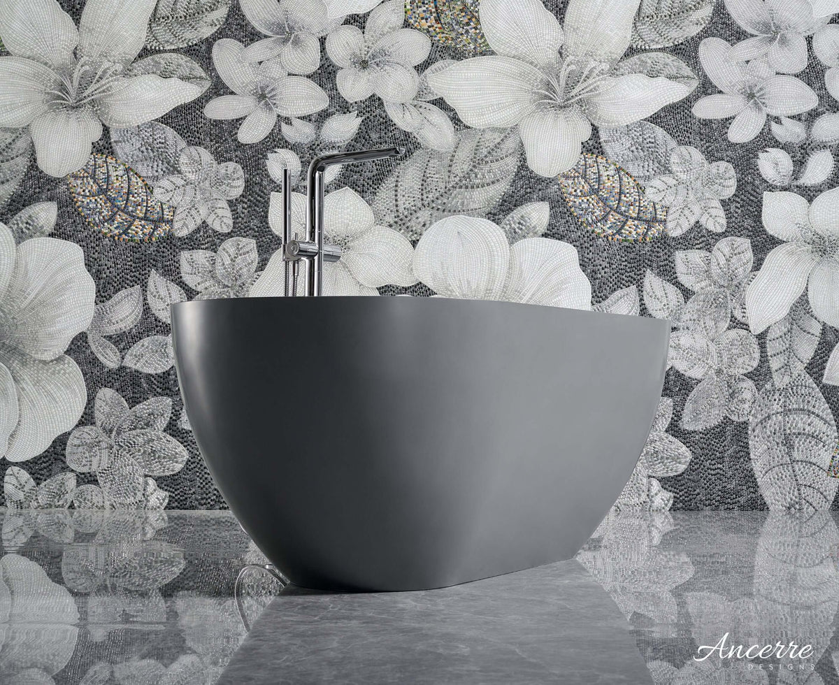 Cascade 59” Freestanding Solid Surface Bathtub, photo 15 of 25