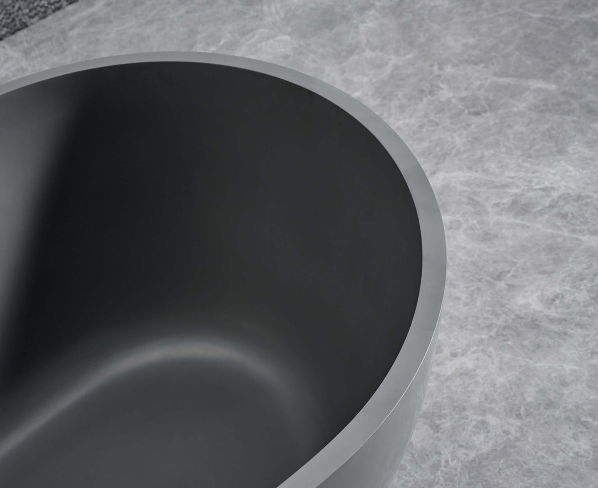 Cascade 59” Freestanding Solid Surface Bathtub, photo 17 of 25