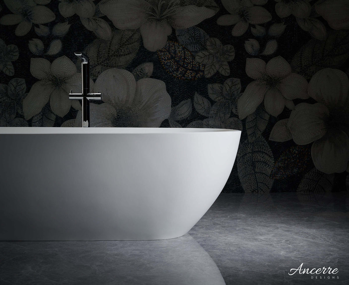 Cascade 59” Freestanding Solid Surface Bathtub, photo 7 of 25