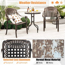 Cast Aluminum Patio Chairs Set of 2 with Armrests by LJGDeals
