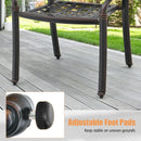 Cast Aluminum Patio Chairs Set of 2 with Armrests by LJGDeals