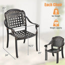 Cast Aluminum Patio Chairs Set of 2 with Armrests by LJGDeals