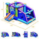 Castle Jumping Bouncer with Water Slide and 550W Blower by LJGDeals
