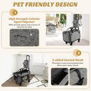 Rolling Cat Carrier with Dual-use Pads and Litter Bag-Gray by LJGDeals