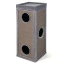 39 Inch Tall Cat Condo with Scratching Posts and 3 Hideaways and 4 Soft Plush Cushions by LJGDeals