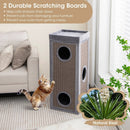 39 Inch Tall Cat Condo with Scratching Posts and 3 Hideaways and 4 Soft Plush Cushions by LJGDeals