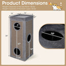 39 Inch Tall Cat Condo with Scratching Posts and 3 Hideaways and 4 Soft Plush Cushions by LJGDeals
