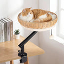 Cat Desk Bed with Removable Padded Cushion for Indoor Cats by LJGDeals