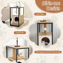 Cat Furniture End Table Cat House with Scratching Post by LJGDeals