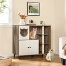 Cat Litter Box Enclosure with Scratching Posts and Platform by LJGDeals
