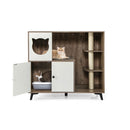Cat Litter Box Enclosure with Scratching Posts and Platform by LJGDeals