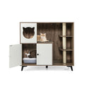 Cat Litter Box Enclosure with Scratching Posts and Platform by DirectDeals