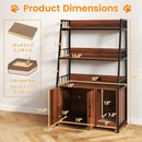 Cat Litter Box Enclosure with Storage Shelves and Scratching Pad by LJGDeals