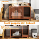 Cat Litter Box Enclosure with Storage Shelves and Scratching Pad by LJGDeals