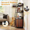 Cat Litter Box Enclosure with Storage Shelves and Scratching Pad by LJGDeals